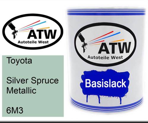 Toyota, Silver Spruce Metallic, 6M3: 1L Lackdose, von ATW Autoteile West.